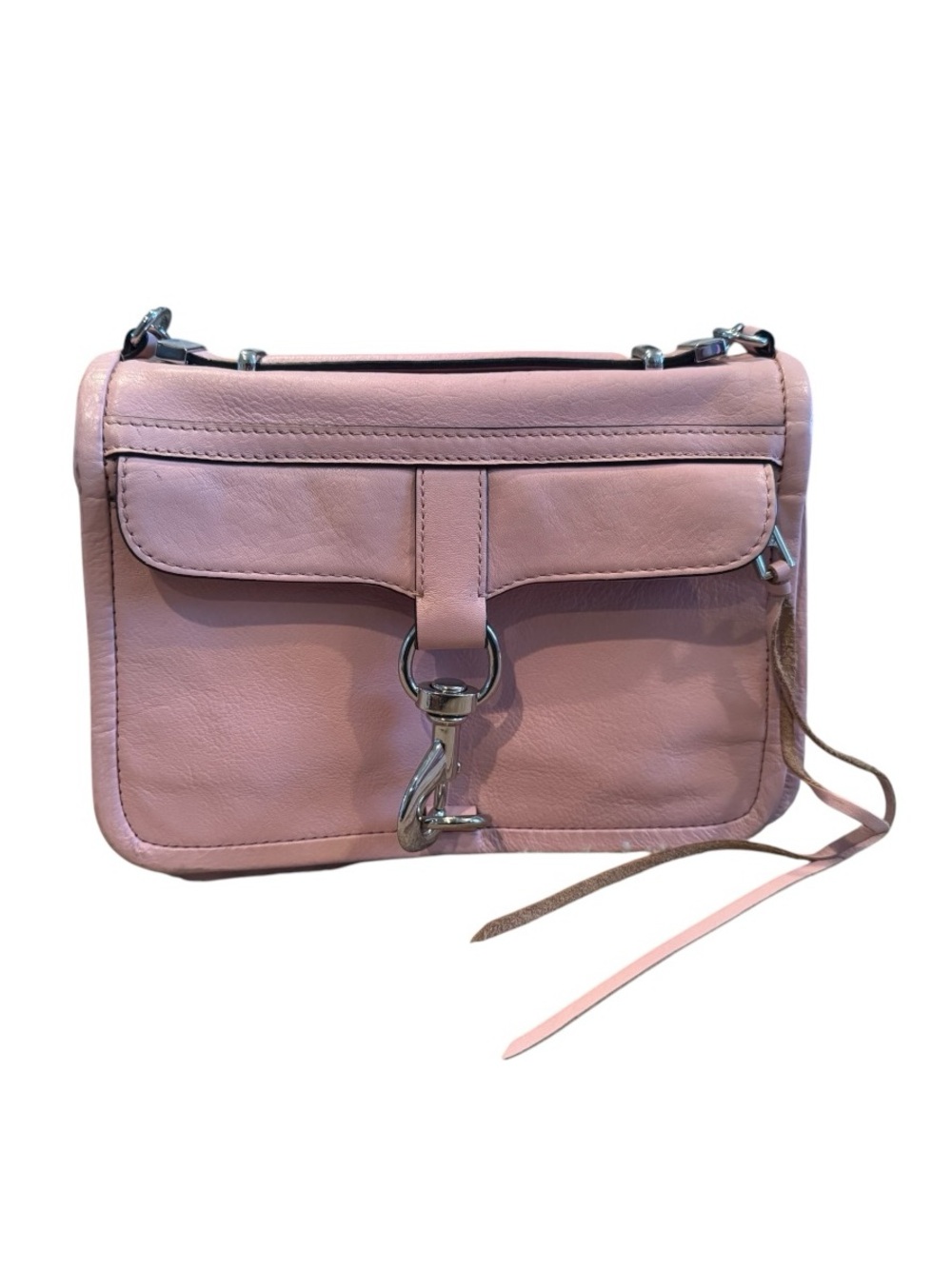 Rebecca Minkoff Blush Pink M.A.C Bowery Crossbody Leather Bag - Picture 2 of 11